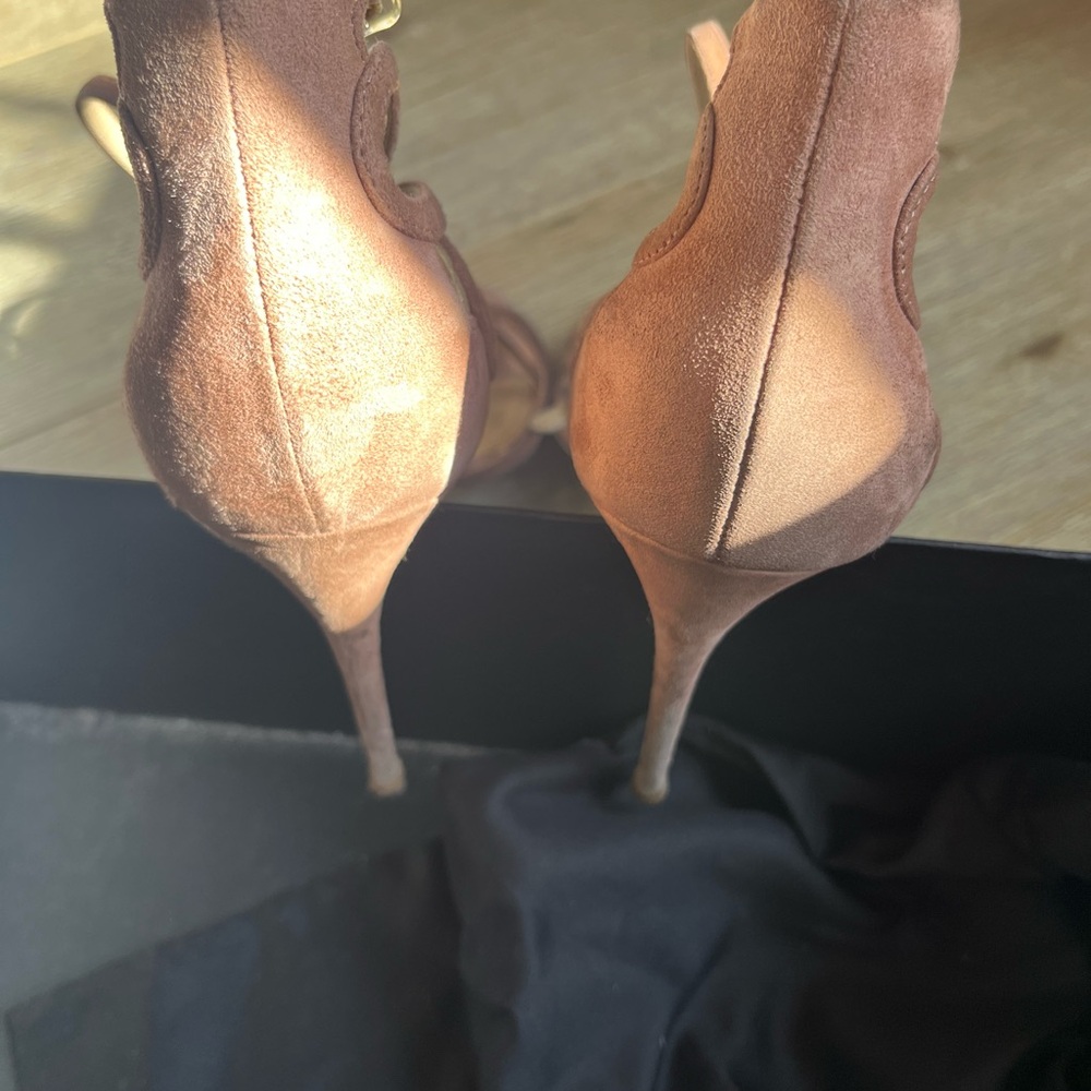 Dolce Gabbana Heels Shoes. Clay Pink Nude.Open Toe.Women’s Designer Shoes 39 1/2 - Picture 7 of 9